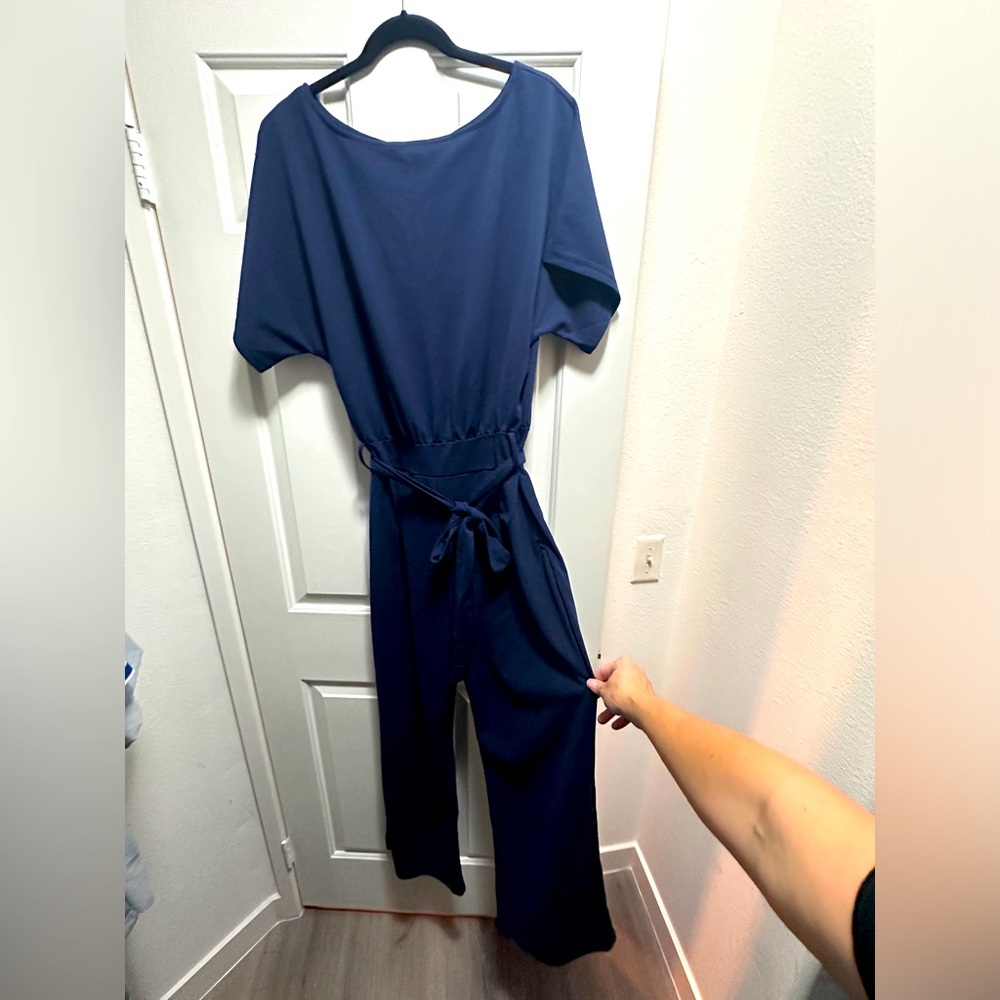 Navy Blue pants jumpsuit size L New without tags